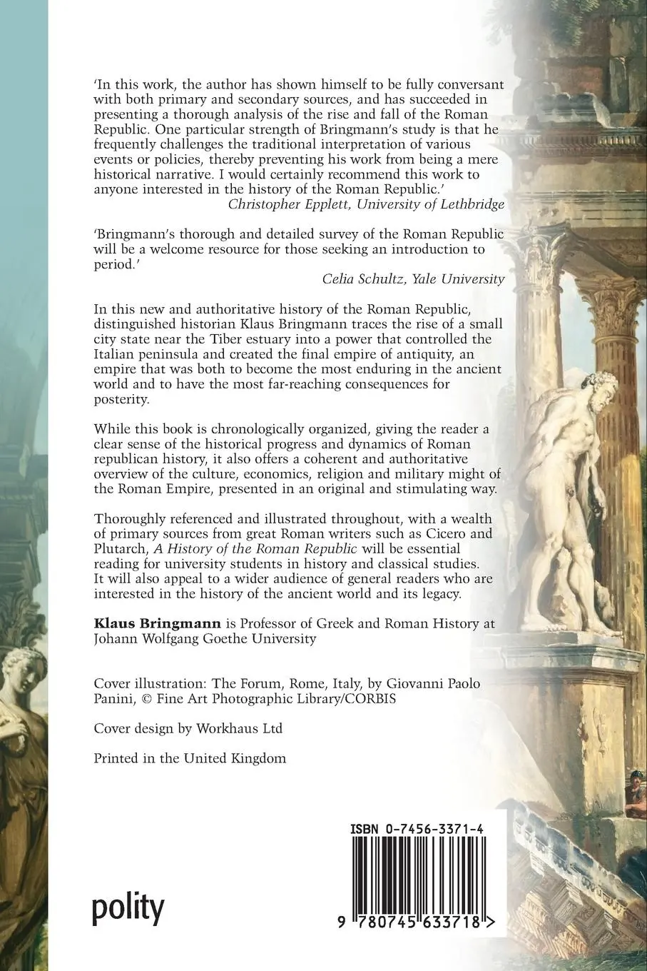Rückseite: 9780745633718 | A History of the Roman Republic | Klaus Bringmann | Taschenbuch | 2007