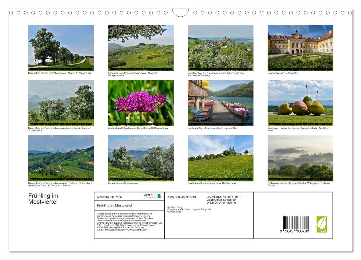Bild: 9783457933718 | Frühling im Mostviertel (Wandkalender 2026 DIN A3 quer), CALVENDO...
