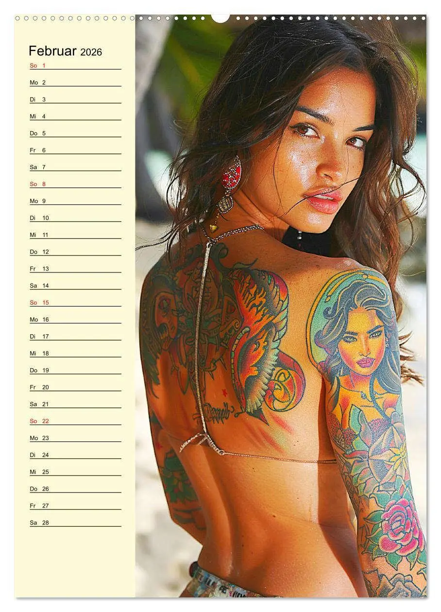 Bild: 9783516263718 | Coole Tatoo-Girls. Hübsch, modern und selbstbewusst (Wandkalender...
