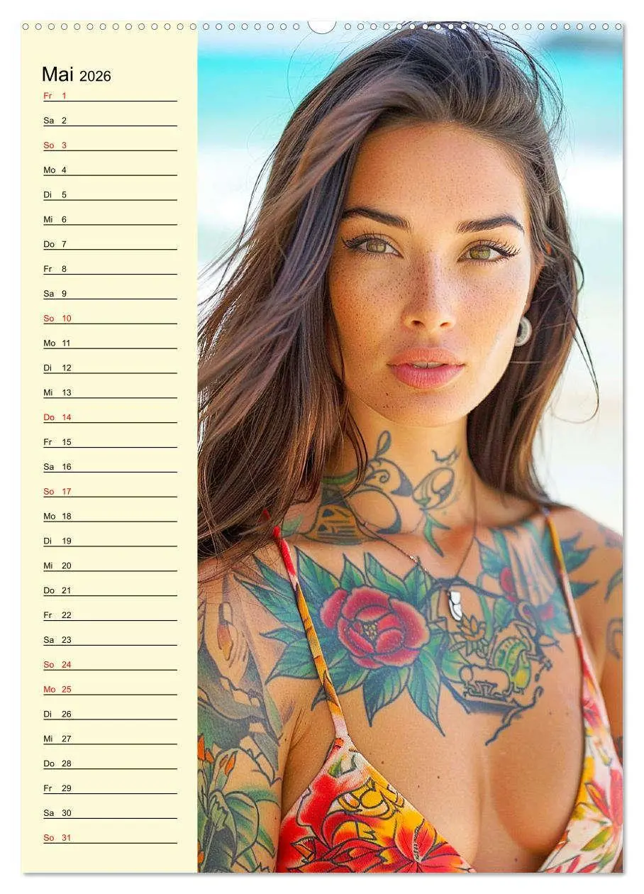 Bild: 9783516263718 | Coole Tatoo-Girls. Hübsch, modern und selbstbewusst (Wandkalender...