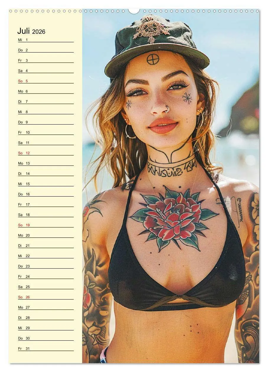 Bild: 9783516263718 | Coole Tatoo-Girls. Hübsch, modern und selbstbewusst (Wandkalender...