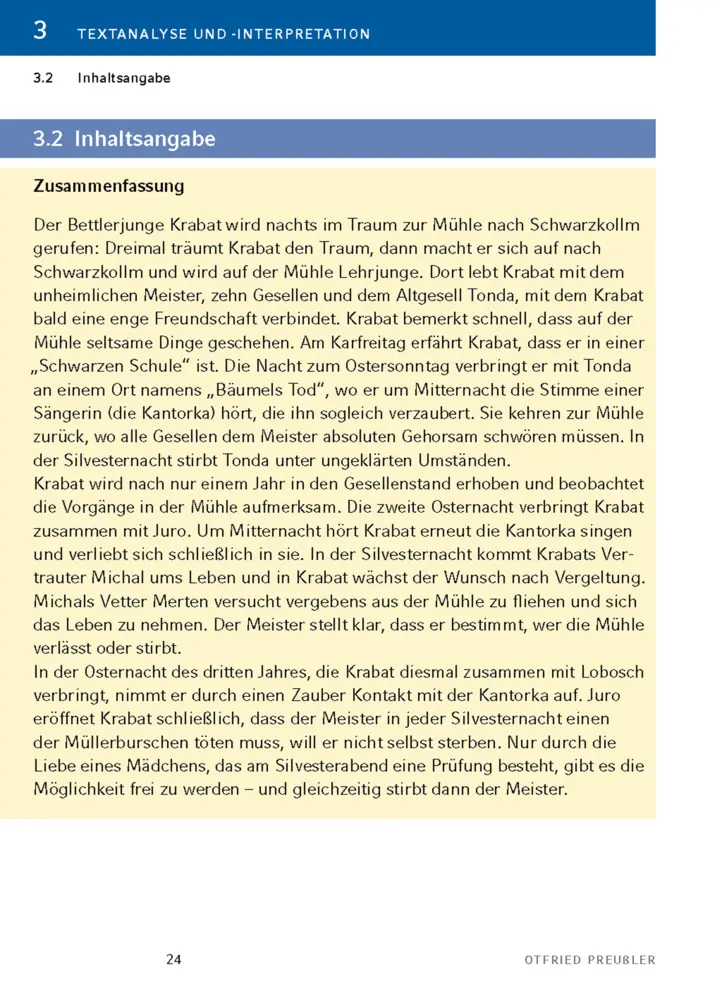 Bild: 9783129303818 | Krabat von Otfried Preußler - Textanalyse und Interpretation | Buch