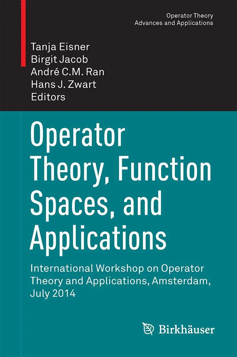 Cover: 9783319313818 | Operator Theory, Function Spaces, and Applications | Eisner (u. a.)