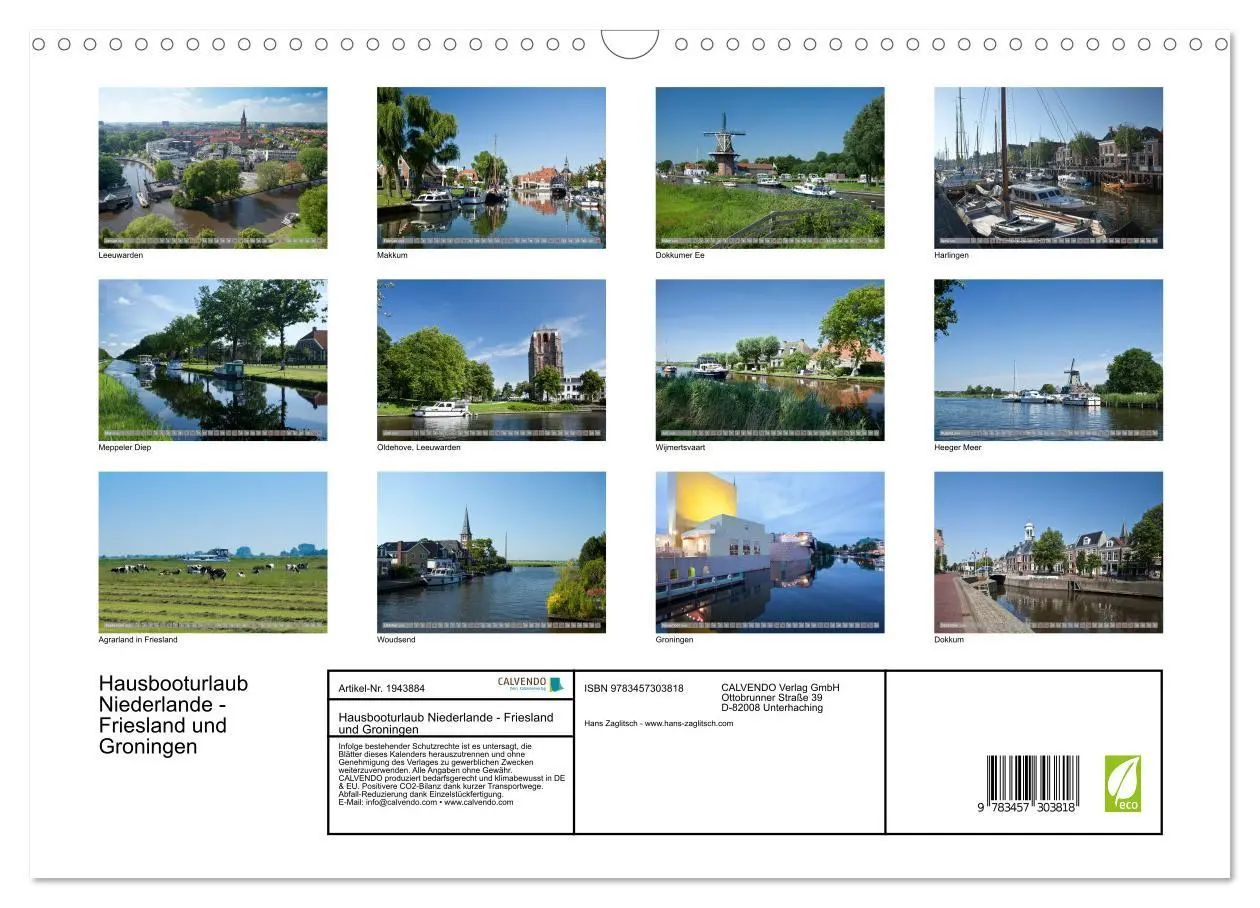 Bild: 9783457303818 | Hausbooturlaub Niederlande - Friesland und Groningen (Wandkalender...