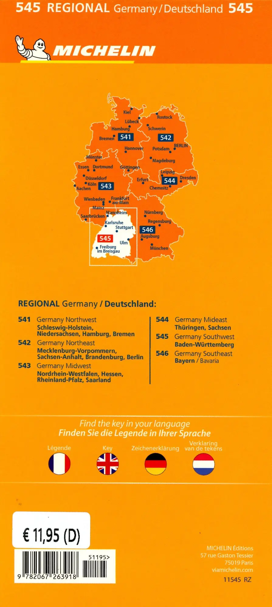 Bild: 9782067263918 | Michelin Baden-Württemberg | Strassen- und Tourismuskarte 1:300.000
