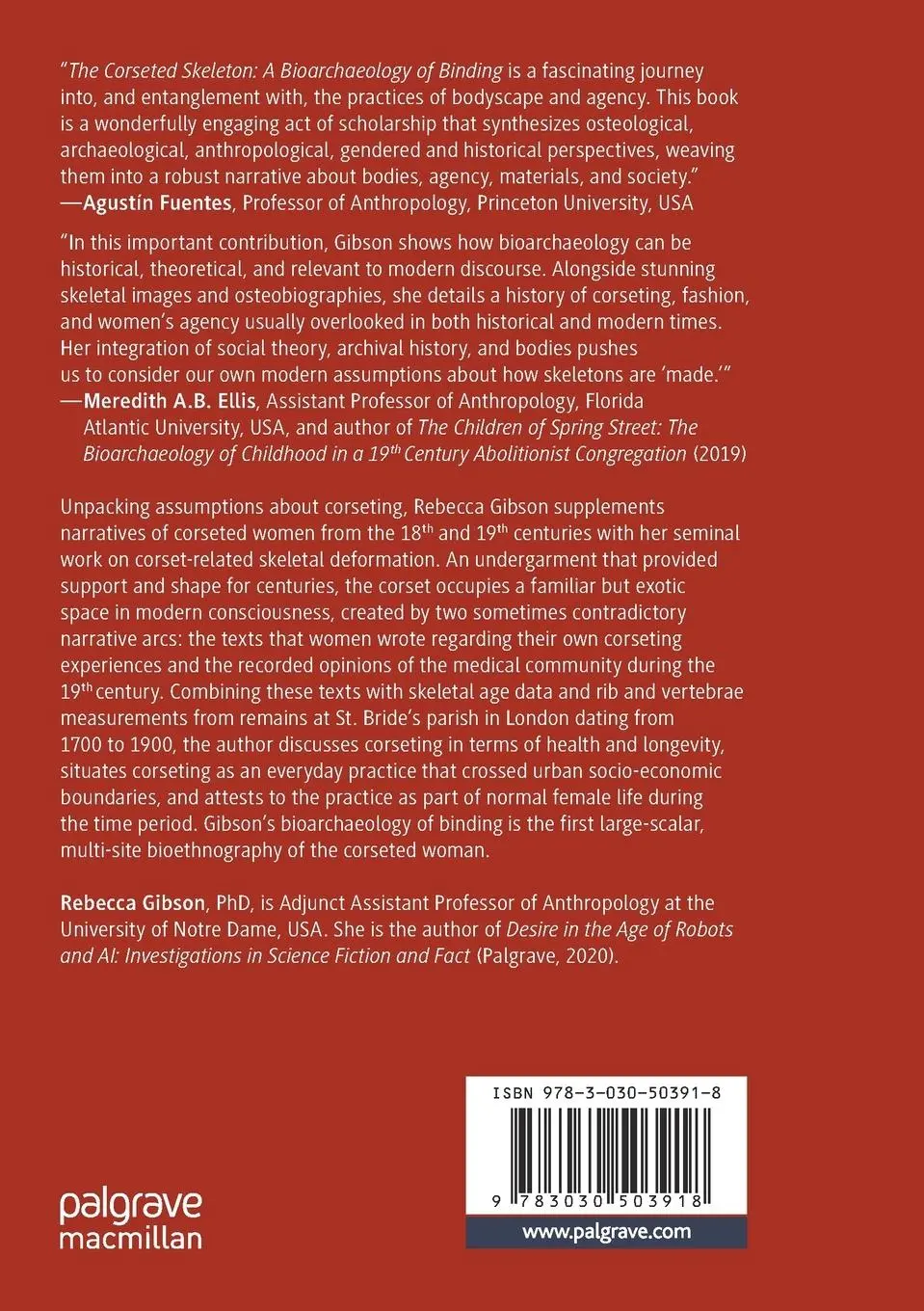 Rückseite: 9783030503918 | The Corseted Skeleton | A Bioarchaeology of Binding | Rebecca Gibson