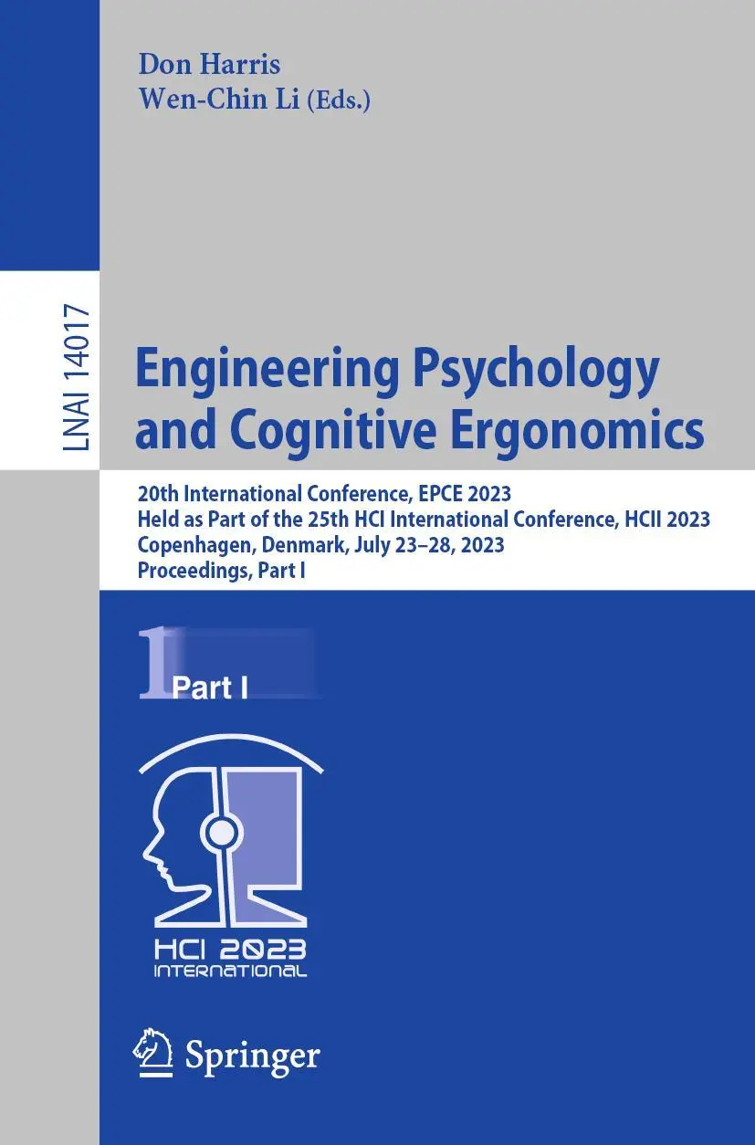 Cover: 9783031353918 | Engineering Psychology and Cognitive Ergonomics | Don Harris (u. a.)