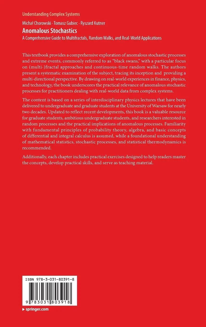 Rückseite: 9783031803918 | Anomalous Stochastics | Micha¿ Chorowski (u. a.) | Buch | xv | 2025