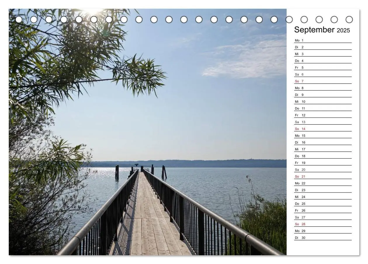 Bild: 9783435513918 | Seestärke - Der Ammersee (Tischkalender 2025 DIN A5 quer), CALVENDO...