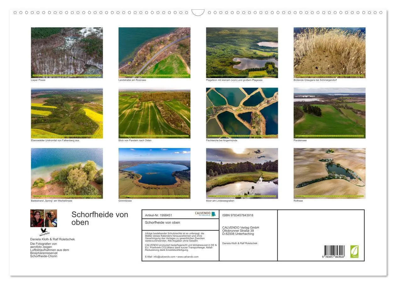 Bild: 9783457843918 | Schorfheide von oben (Wandkalender 2026 DIN A2 quer), CALVENDO...