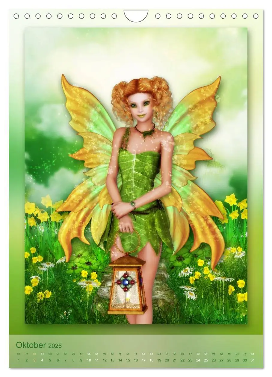 Bild: 9783516483918 | Elfen &amp; Feen - Kalender (Wandkalender 2026 DIN A4 hoch), CALVENDO...