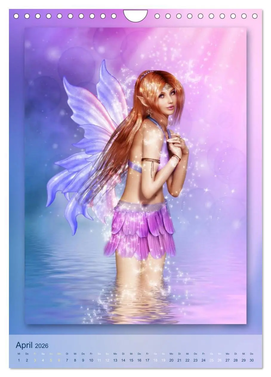 Bild: 9783516483918 | Elfen &amp; Feen - Kalender (Wandkalender 2026 DIN A4 hoch), CALVENDO...