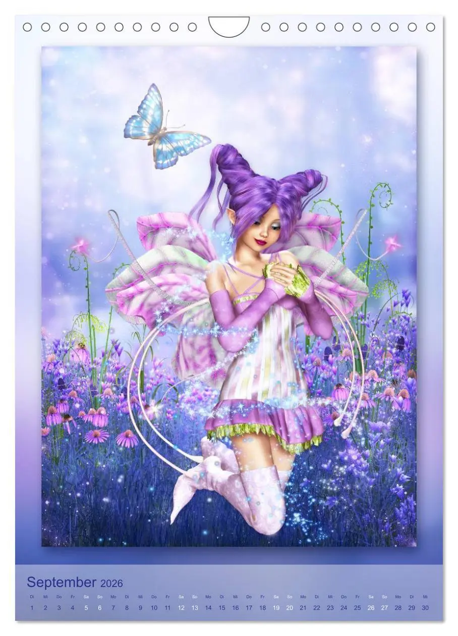 Bild: 9783516483918 | Elfen &amp; Feen - Kalender (Wandkalender 2026 DIN A4 hoch), CALVENDO...