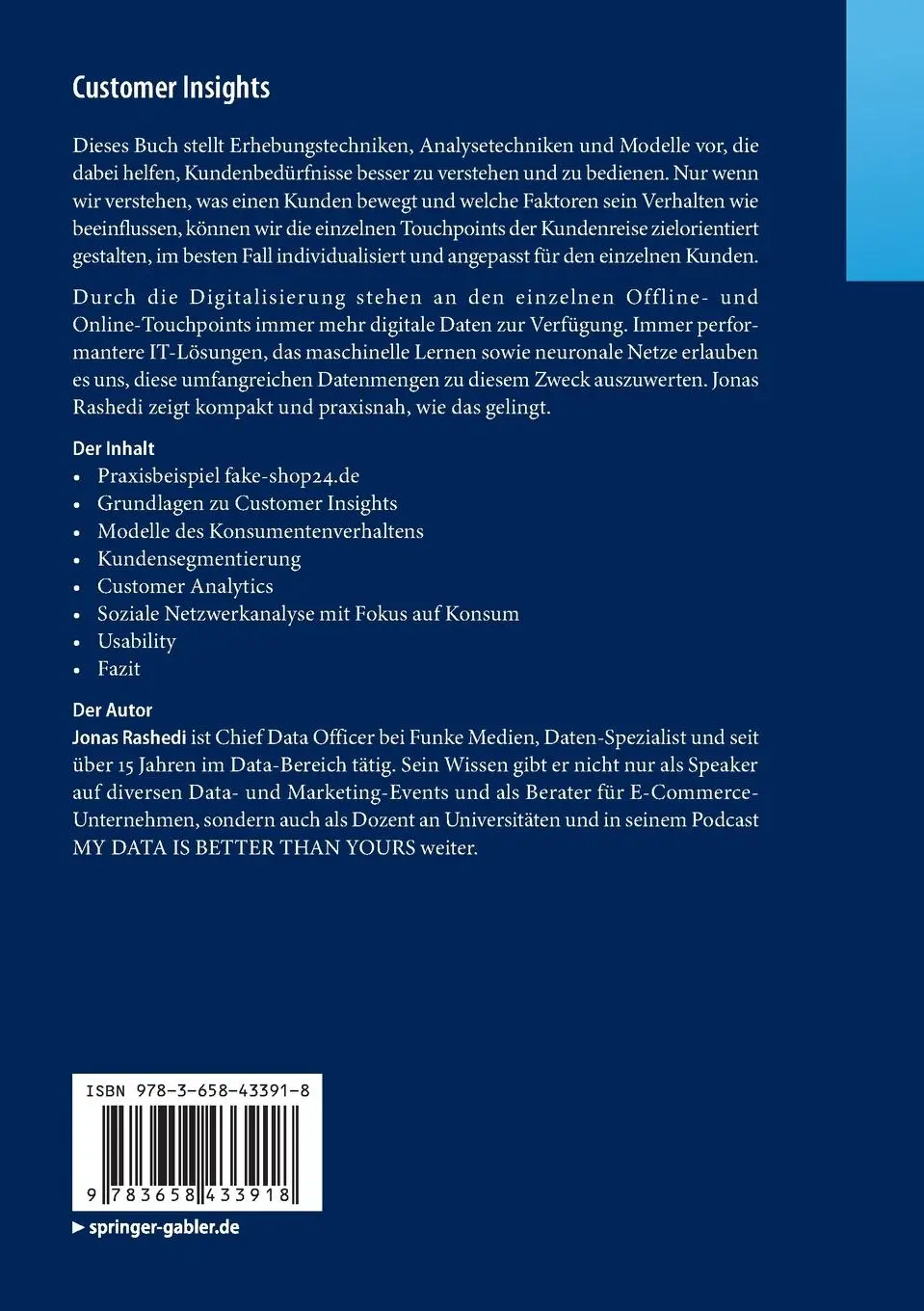 Rückseite: 9783658433918 | Customer Insights | Jonas Rashedi | Taschenbuch | xv | Deutsch | 2024