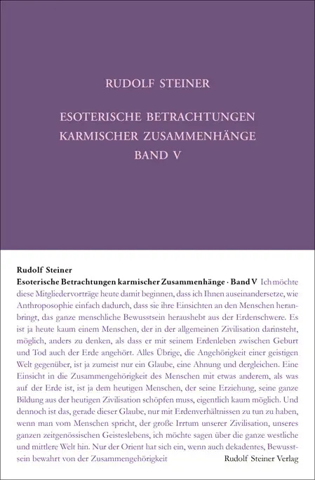 Cover: 9783727423918 | Esoterische Betrachtungen karmischer Zusammenhänge. Bd.5 | Steiner