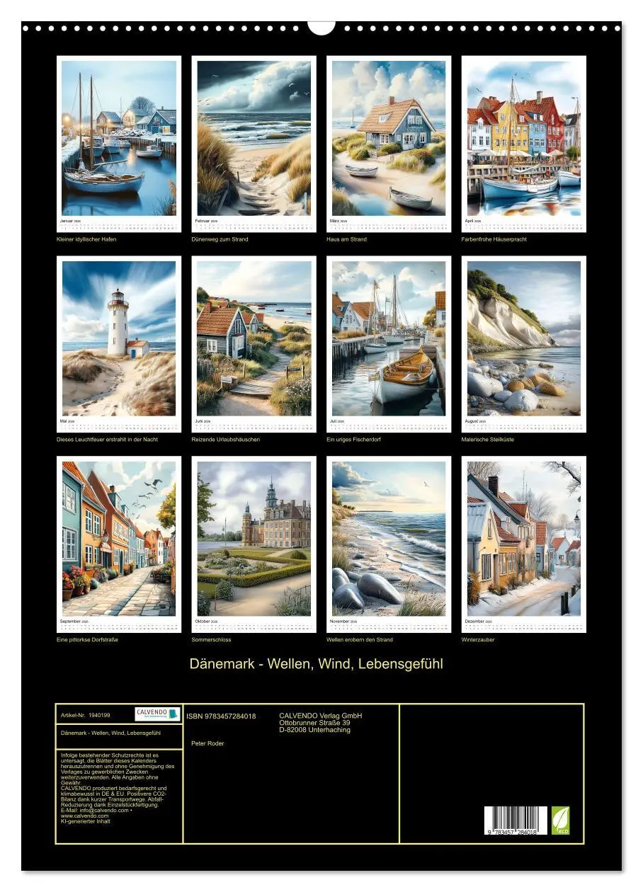 Bild: 9783457284018 | Dänemark - Wellen, Wind, Lebensgefühl (Wandkalender 2026 DIN A2...