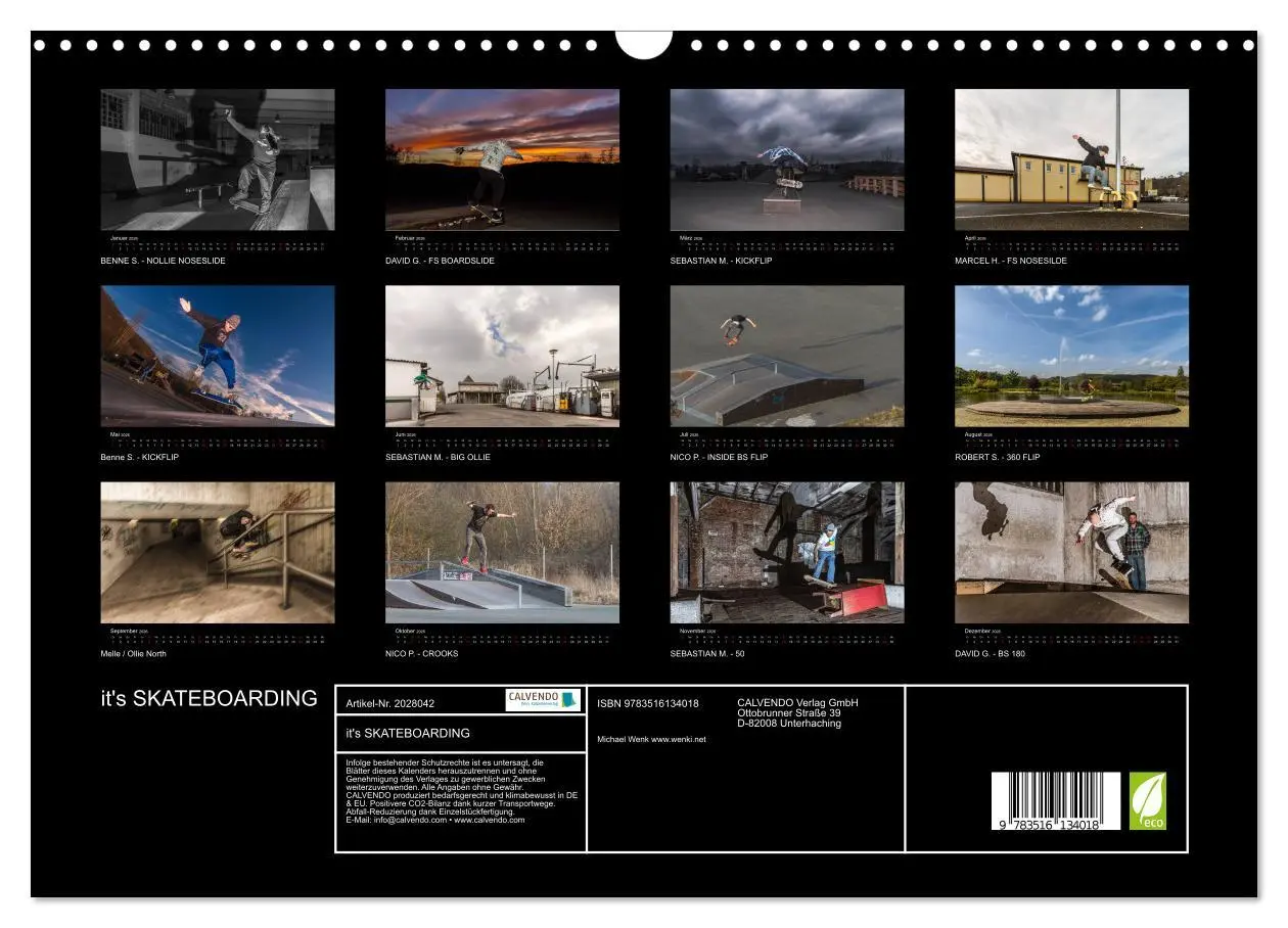 Bild: 9783516134018 | it's SKATEBOARDING (Wandkalender 2026 DIN A3 quer), CALVENDO...
