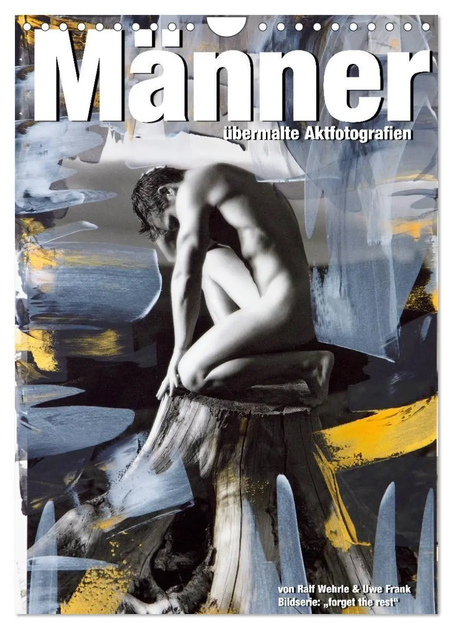 Cover: 9783516444018 | Männer - übermalte Aktfotografien (Wandkalender 2026 DIN A4 hoch),...