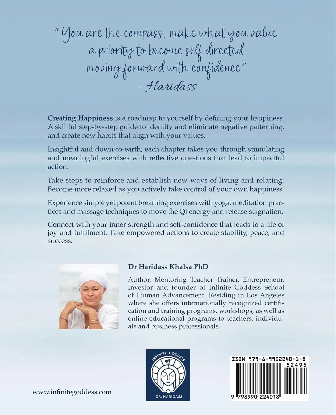 Rückseite: 9798990224018 | Creating Happiness | Building yourself from the inside out | Kaur