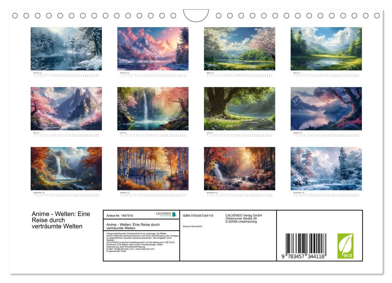 Bild: 9783457344118 | Anime - Welten: Eine Reise durch verträumte Welten (Wandkalender...