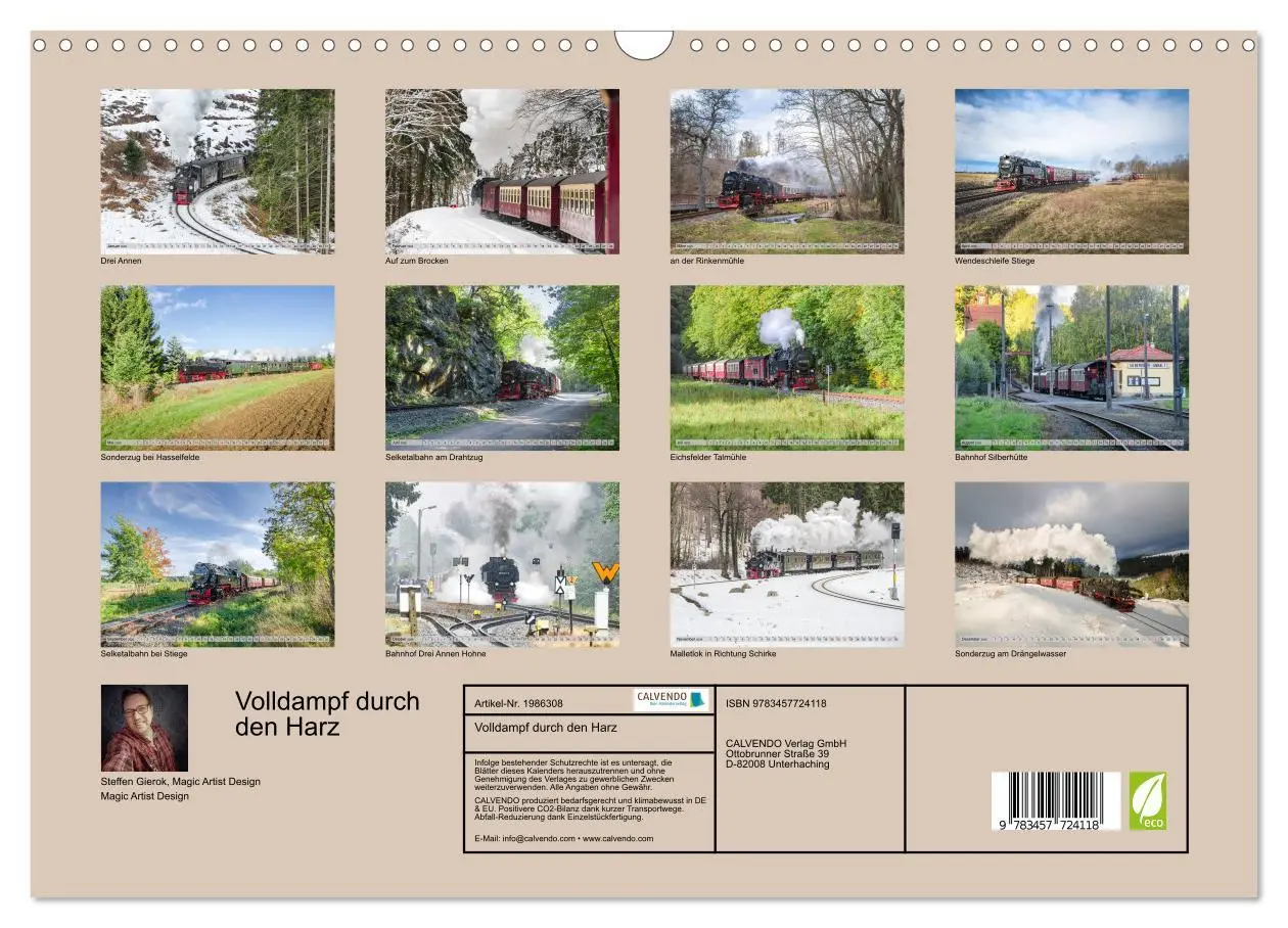 Bild: 9783457724118 | Volldampf durch den Harz (Wandkalender 2026 DIN A3 quer), CALVENDO...