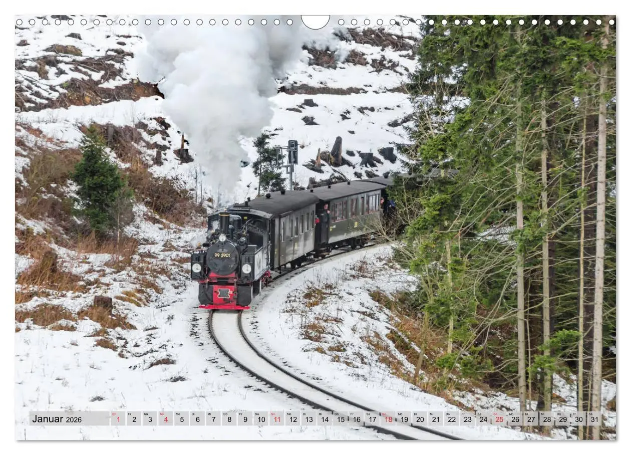 Bild: 9783457724118 | Volldampf durch den Harz (Wandkalender 2026 DIN A3 quer), CALVENDO...