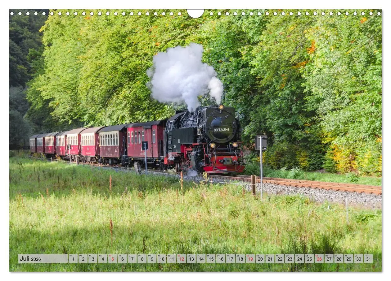 Bild: 9783457724118 | Volldampf durch den Harz (Wandkalender 2026 DIN A3 quer), CALVENDO...