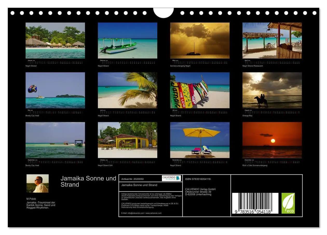 Bild: 9783516054118 | Jamaika Sonne und Strand (Wandkalender 2026 DIN A4 quer), CALVENDO...