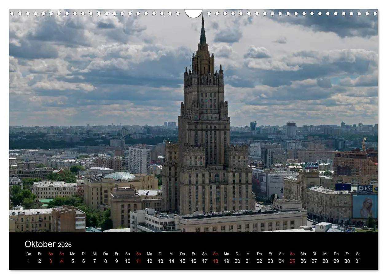 Bild: 9783516124118 | Moskau (Wandkalender 2026 DIN A3 quer), CALVENDO Monatskalender | 2026