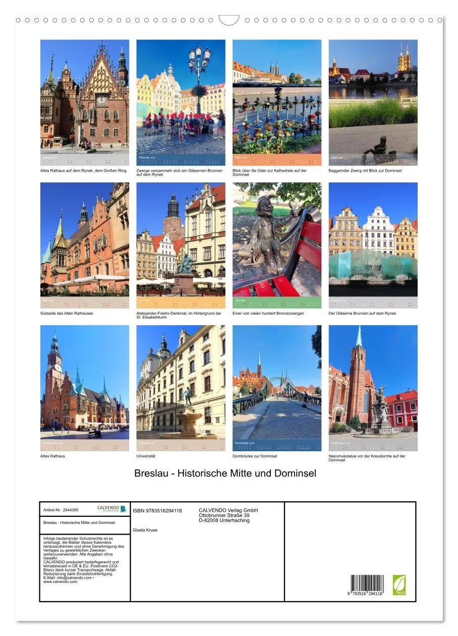 Bild: 9783516294118 | Breslau - Historische Mitte und Dominsel (Wandkalender 2026 DIN A2...