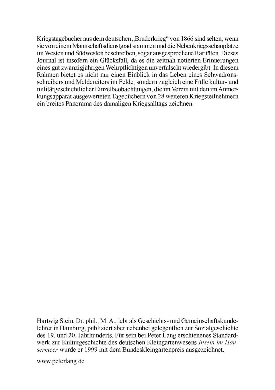 Rückseite: 9783631584118 | Das Kriegstagebuch des preußischen Gefreiten Albert Koch aus dem...