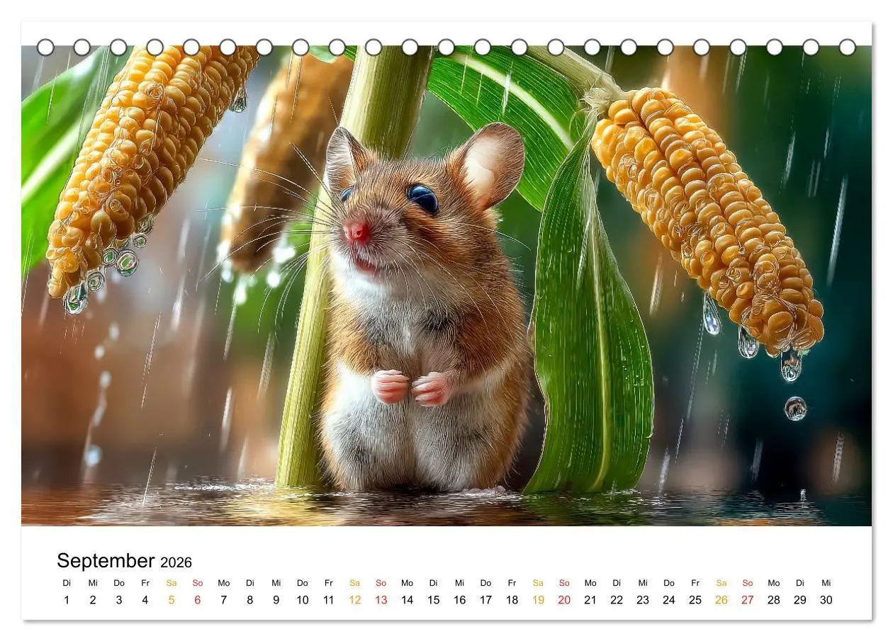 Bild: 9783516594218 | Regen? Na und! Mäuse (Tischkalender 2026 DIN A5 quer), CALVENDO...