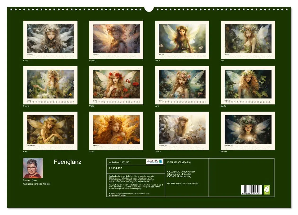 Bild: 9783569204218 | Feenglanz (Wandkalender 2027 DIN A2 quer), CALVENDO Monatskalender