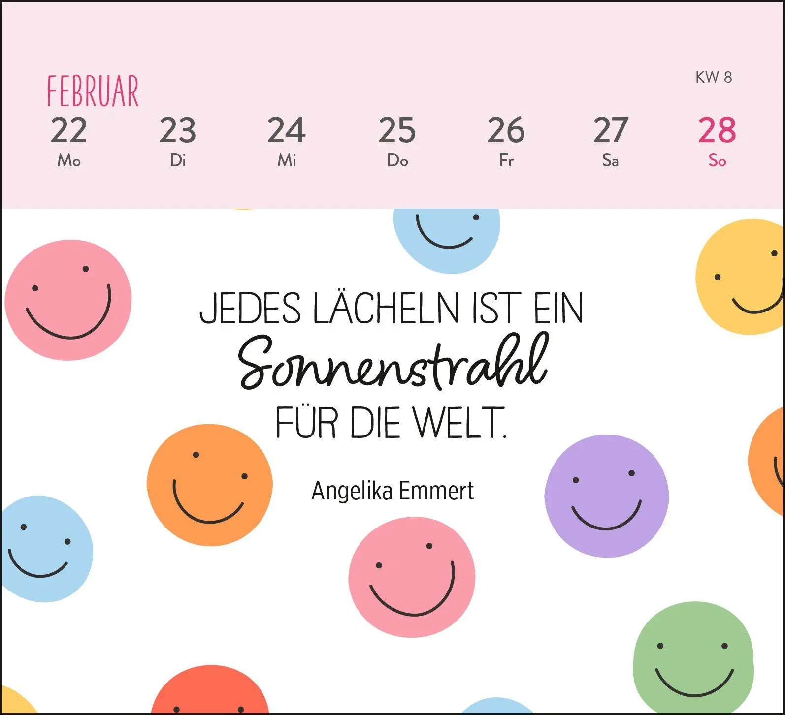 Bild: 4036442014318 | Mini-Wochenkalender 2027: Ein kleines Lächeln für jeden Tag | Kalender