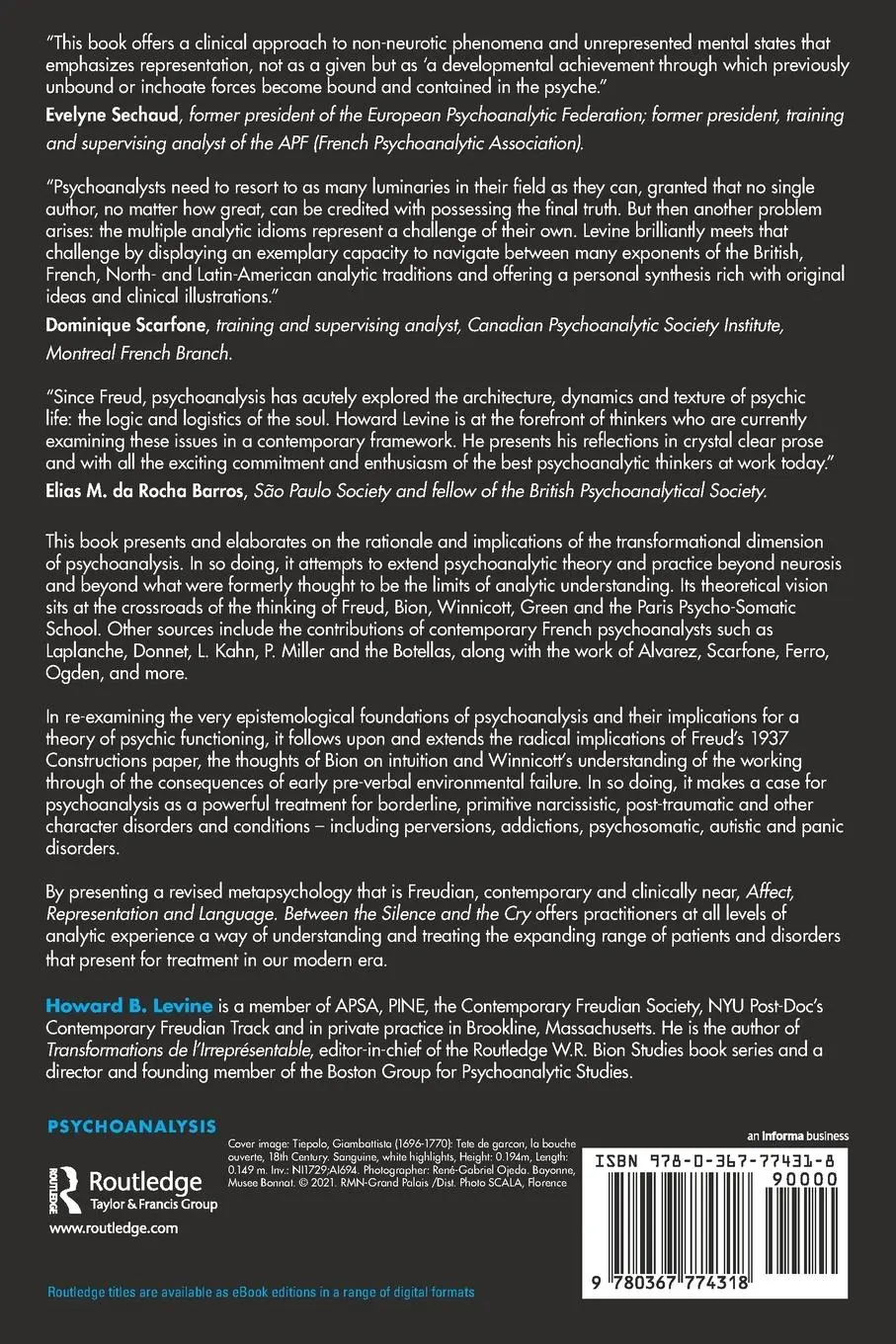Rückseite: 9780367774318 | Affect, Representation and Language | Between the Silence and the Cry