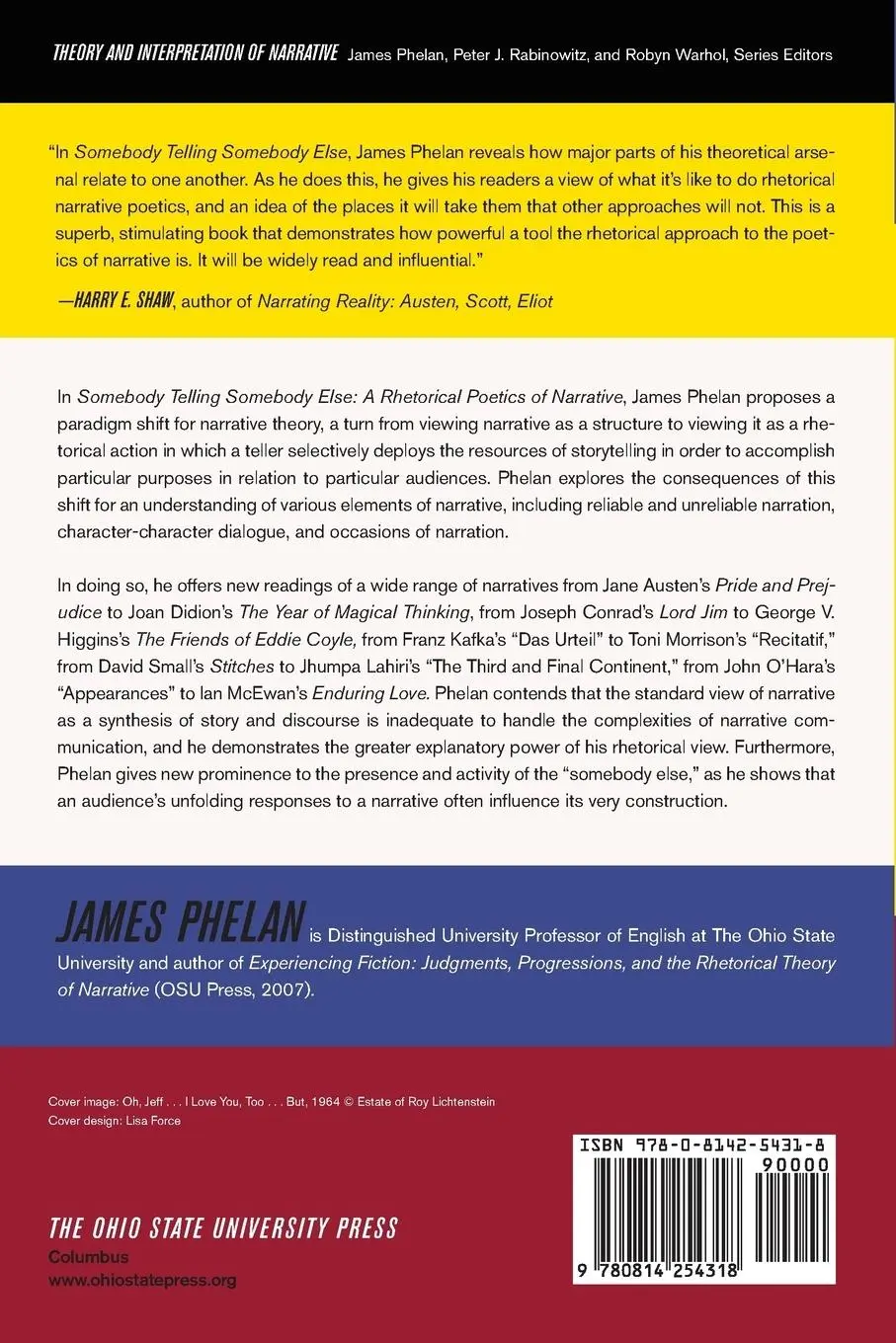 Rückseite: 9780814254318 | Somebody Telling Somebody Else | A Rhetorical Poetics of Narrative