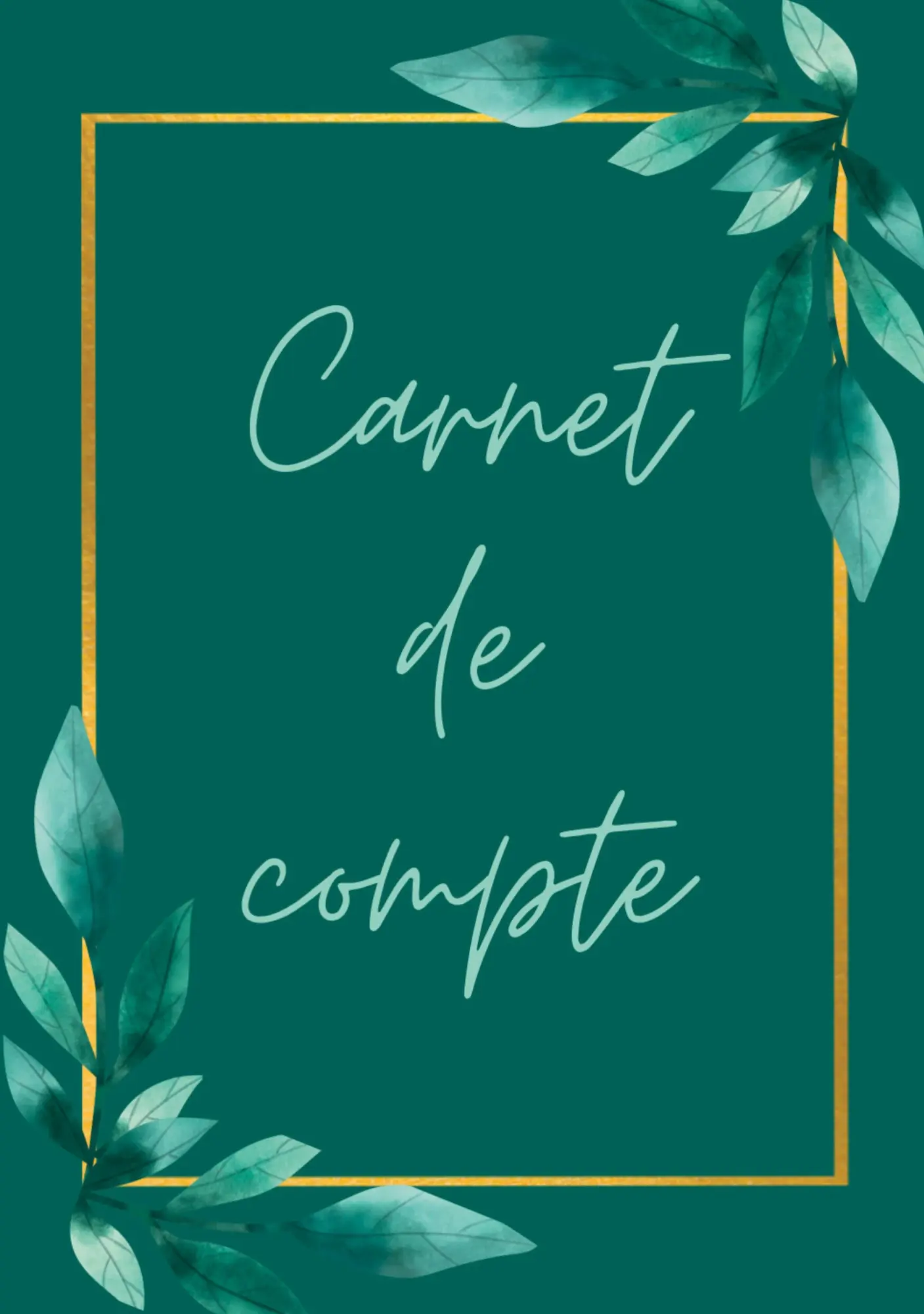Carnet de compte à remplir
