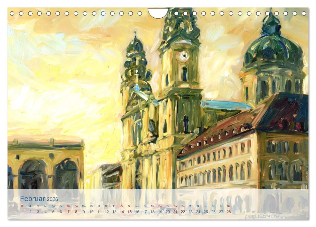 Bild: 9783457634318 | Skizzen aus München (Wandkalender 2026 DIN A4 quer), CALVENDO...