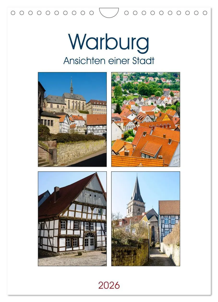 Cover: 9783516414318 | Warburg - Ansichten einer Stadt (Wandkalender 2026 DIN A4 hoch),...