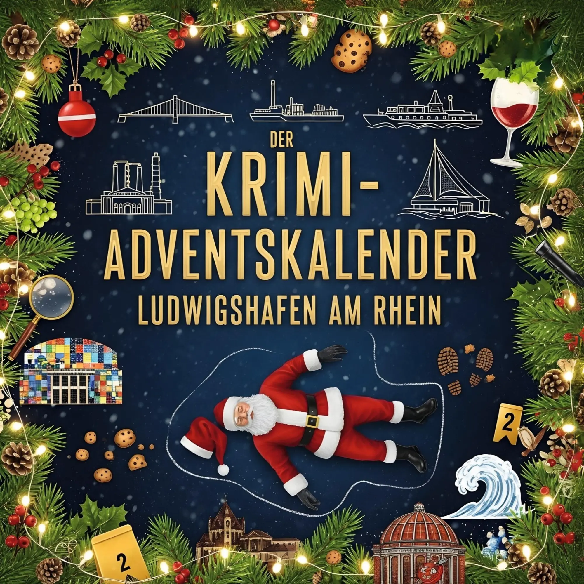Cover: 9783695304318 | Der Krimi-Adventskalender Ludwigshafen am Rhein | Olivia Müller | Buch