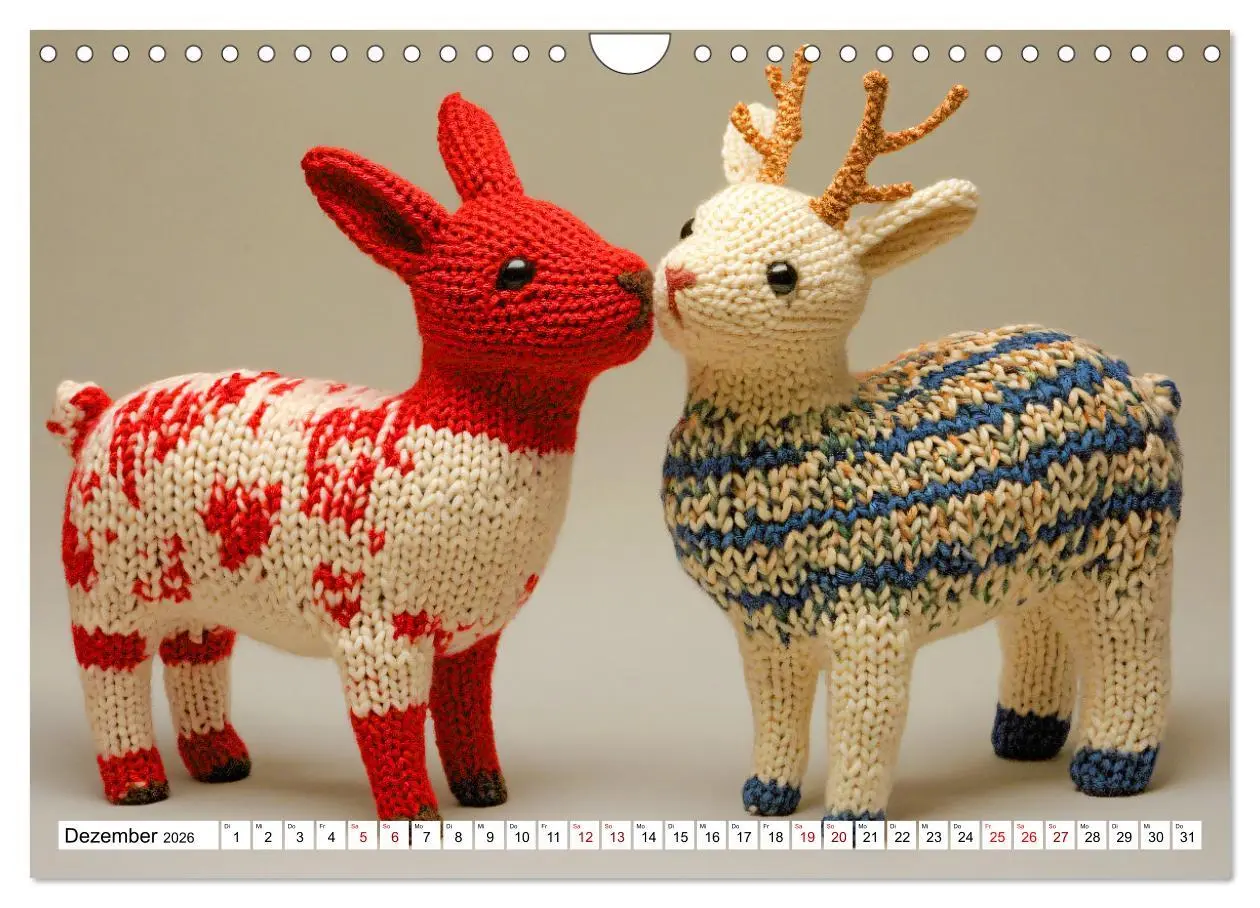 Bild: 9783457314418 | Strick-Safari - Gestrickte Tiere zum Verlieben (Wandkalender 2026...
