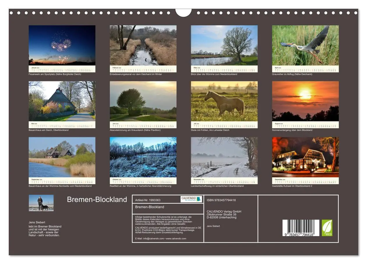 Bild: 9783457794418 | Bremen-Blockland (Wandkalender 2026 DIN A3 quer), CALVENDO...