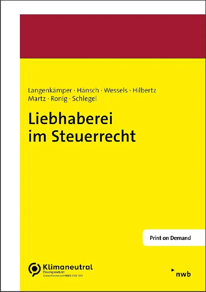 Cover: 9783482684418 | Liebhaberei im Steuerrecht | Bernd Langenkämper (u. a.) | Buch | XII