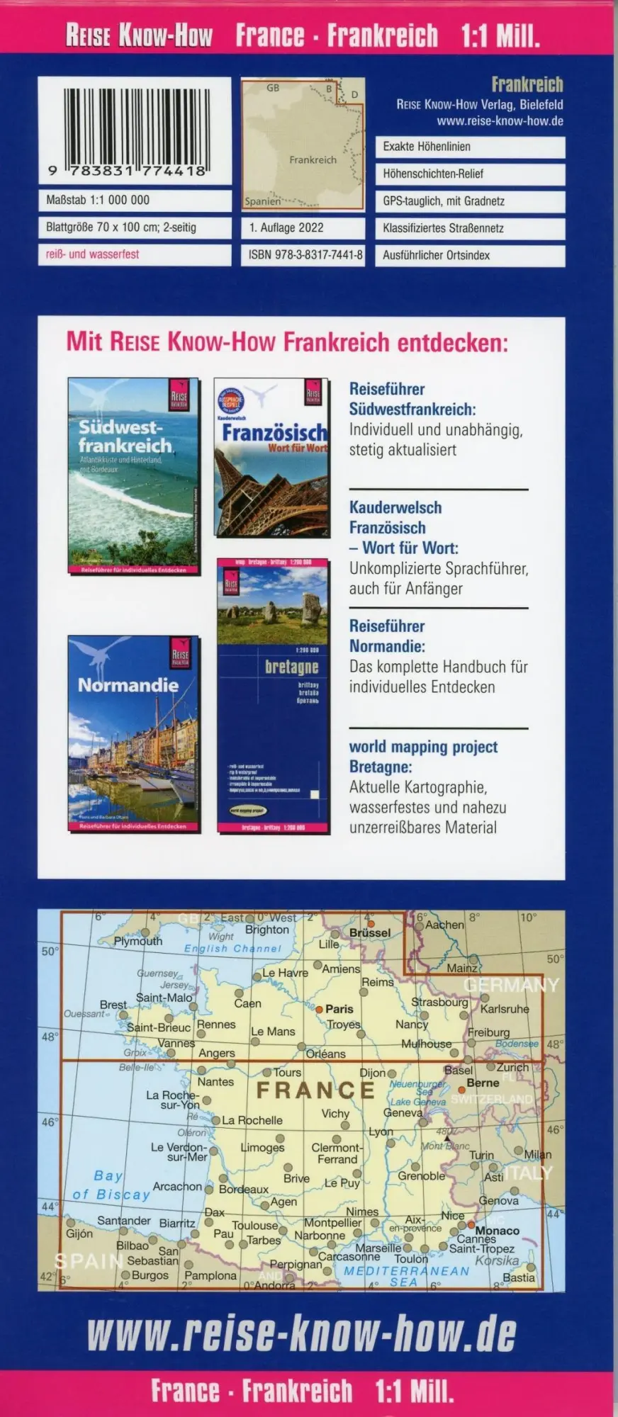 Bild: 9783831774418 | Reise Know-How Landkarte Frankreich / France (1:1.000.000) | Rump