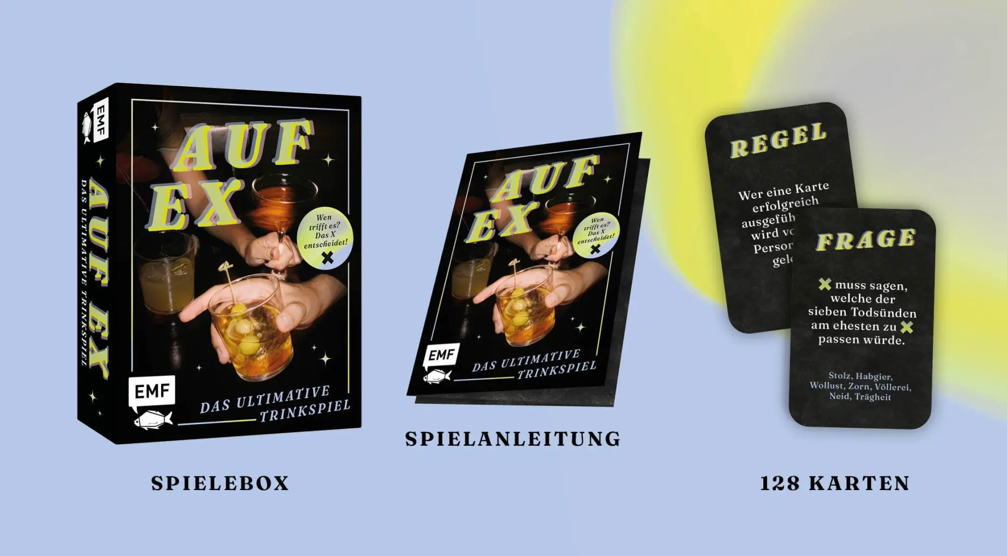 Bild: 4260478344518 | Kartenspiel: Auf eX - Das ultimative Trinkspiel | Spiel | 128 S.