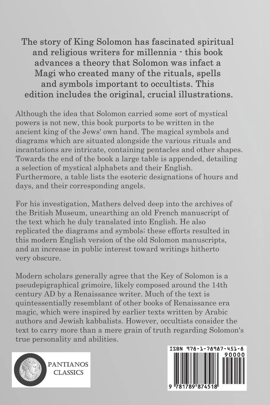 Rückseite: 9781789874518 | The Key of Solomon the King | S. L. Macgregor Mathers | Taschenbuch