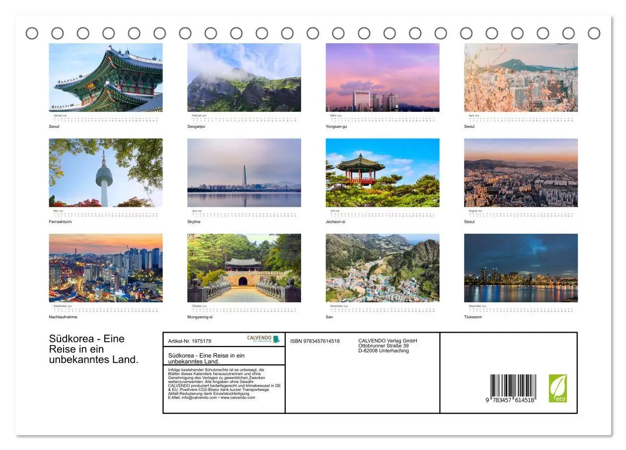 Bild: 9783457614518 | Südkorea - Eine Reise in ein unbekanntes Land. (Tischkalender 2026...