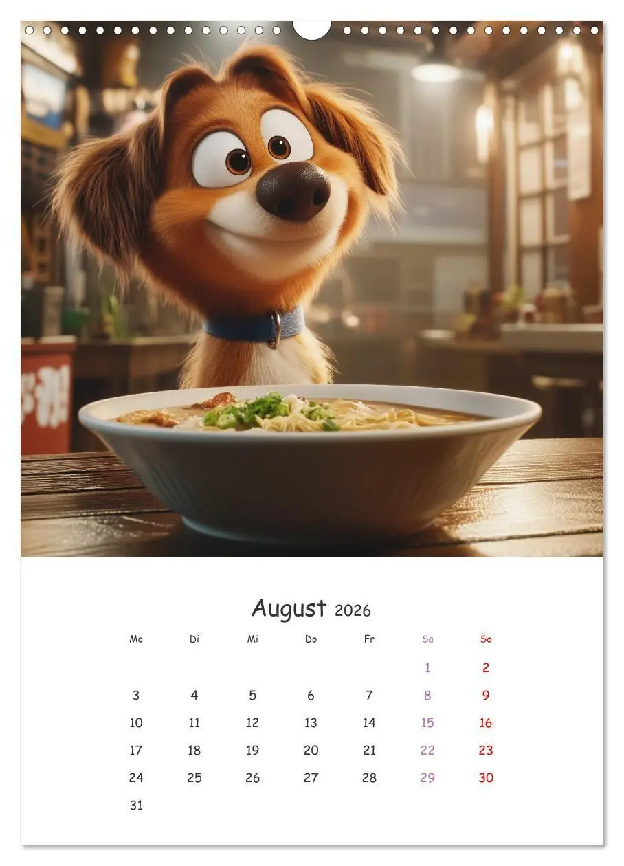 Bild: 9783516704518 | Fellnasen am Küchentisch - 12 KI-Motive mit Hunden (Wandkalender...