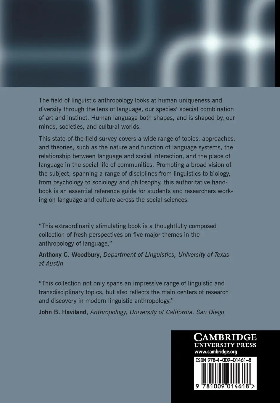 Rückseite: 9781009014618 | The Cambridge Handbook of Linguistic Anthropology | Enfield (u. a.)