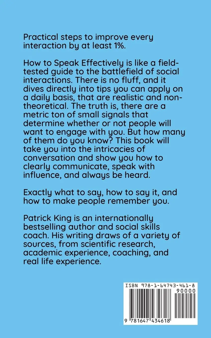 Rückseite: 9781647434618 | How to Speak Effectively | Influence, Engage, &amp; Charm | Patrick King